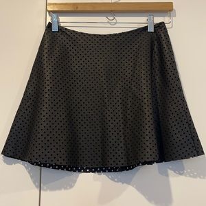 BCBG Cut out Faux Leather Skirt